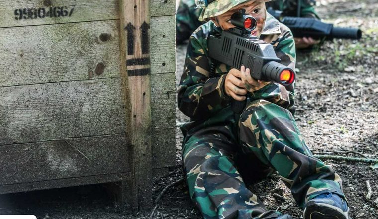Woodland Warriors laser combat in the woods at Cheam